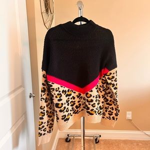 Leopard/Multi Color Sweater - Size L